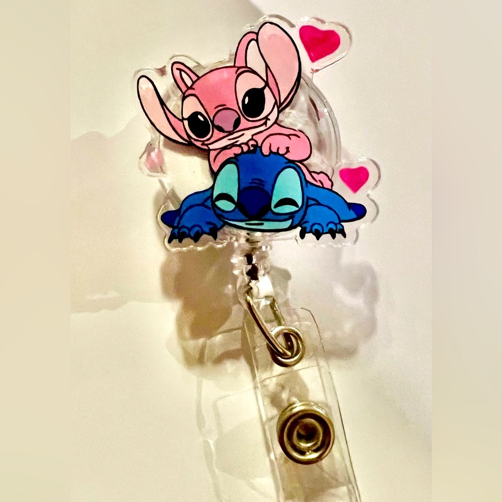 New Stitch love  1 badge reel
Retractable Badge Reel Clips ID Card Holder